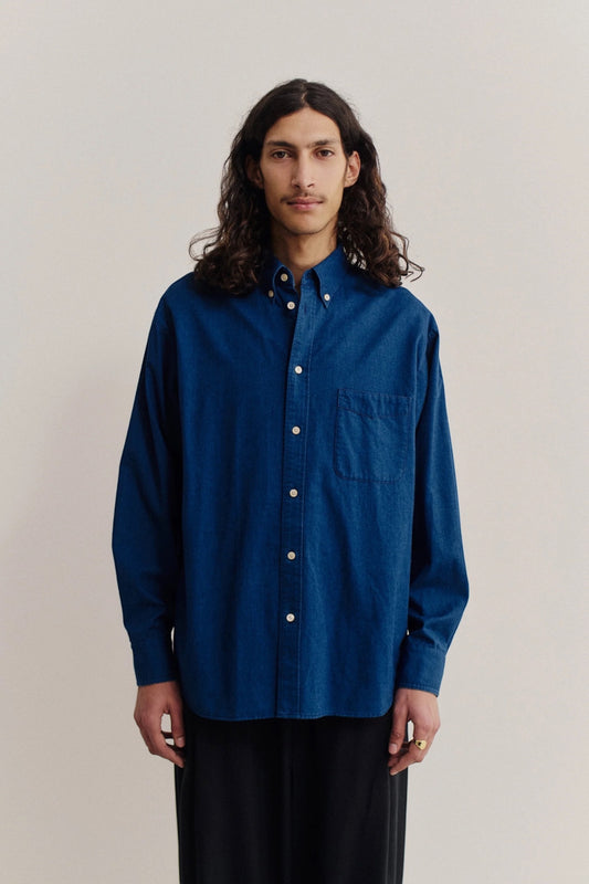 A Kind Of Guise Banita Button Down Shirt Soft Indigo | Chemise Oversize Italienne