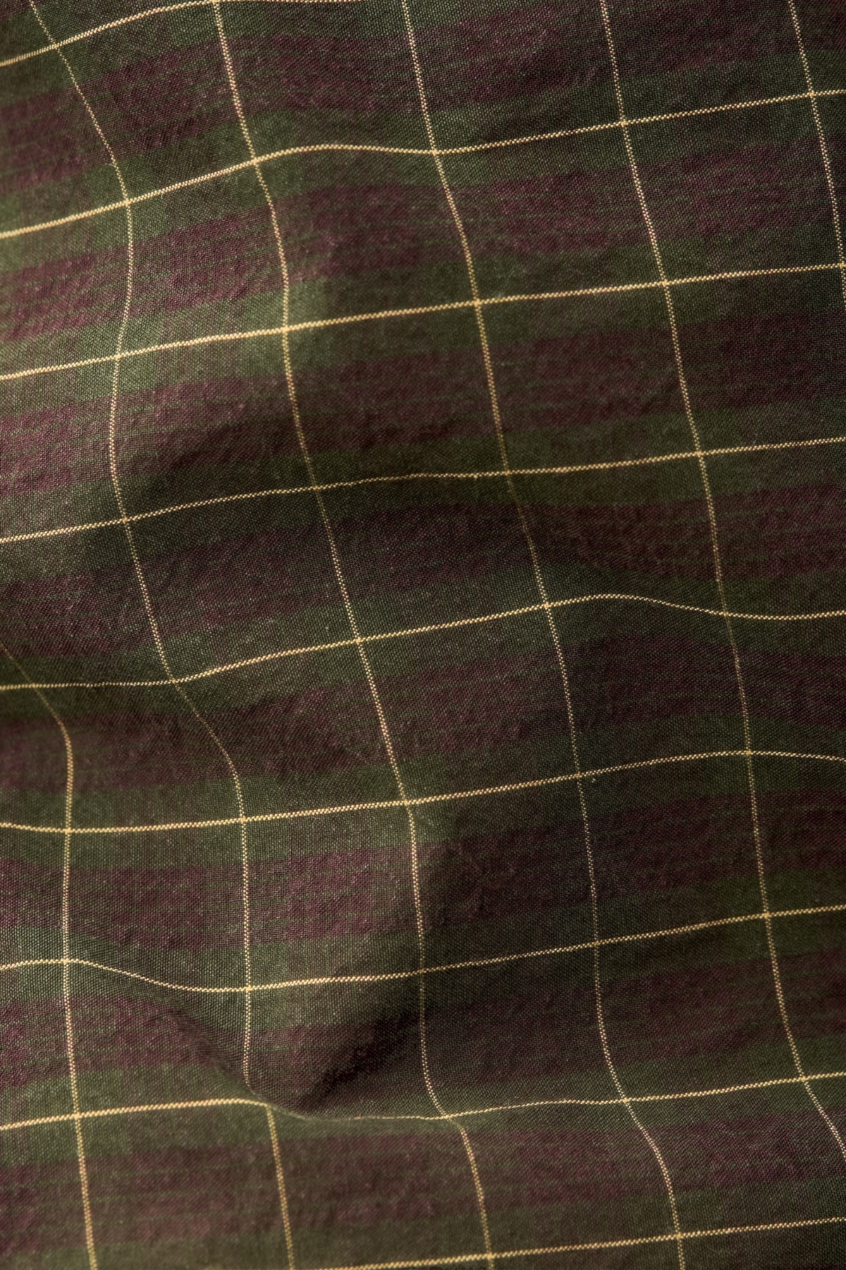 A KIND OF GUISE Gusto Shirt Olive Burgundy Check | Edgar Bdx