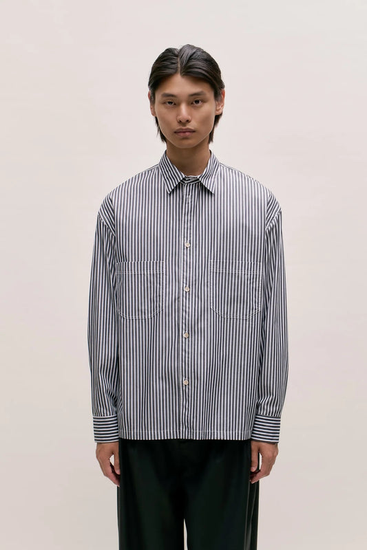 A Kind Of Guise - Telmen Shirt (Salt & Pepper Stripe)