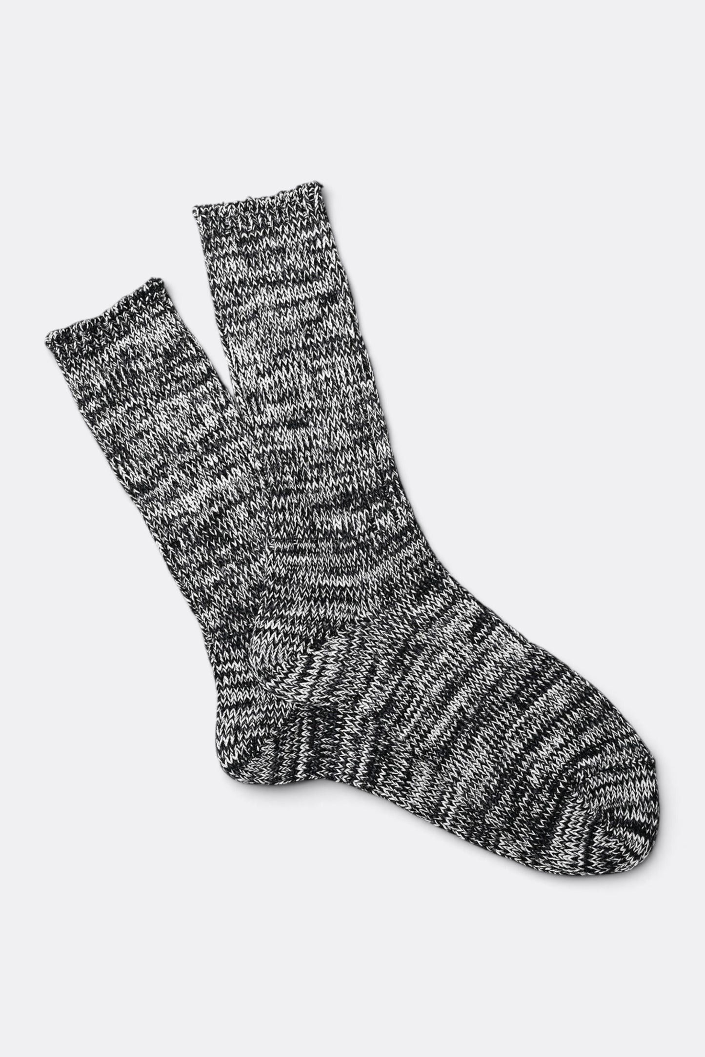 ANONYMOUS ISM 5 Color Mix Crew Black | Chaussettes Japonaises Premium | Edgar Bdx