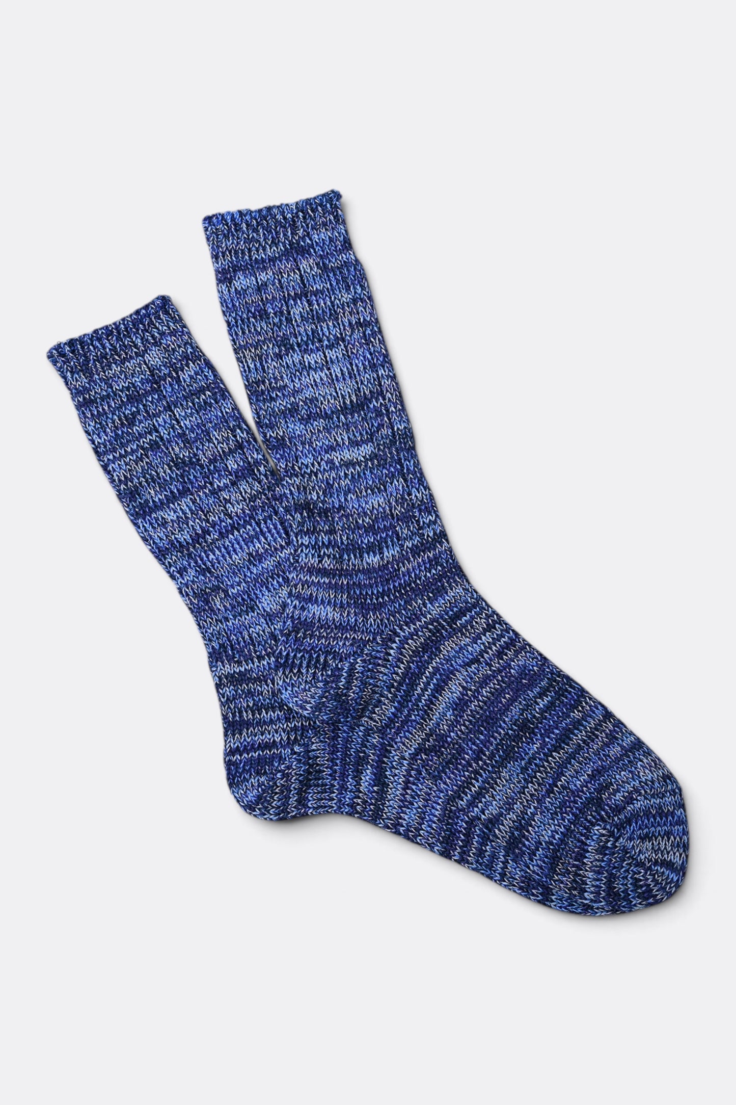 ANONYMOUS ISM 5 Color Mix Crew Navy FW26 | Chaussettes Japonaises Premium | Edgar Bdx