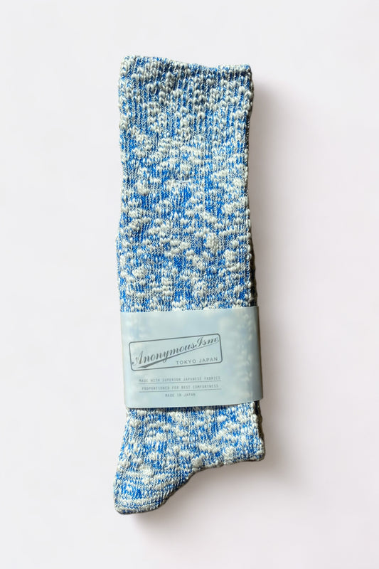 Chaussettes Anonymous Ism - Light Slub Crew (0040 Blue)