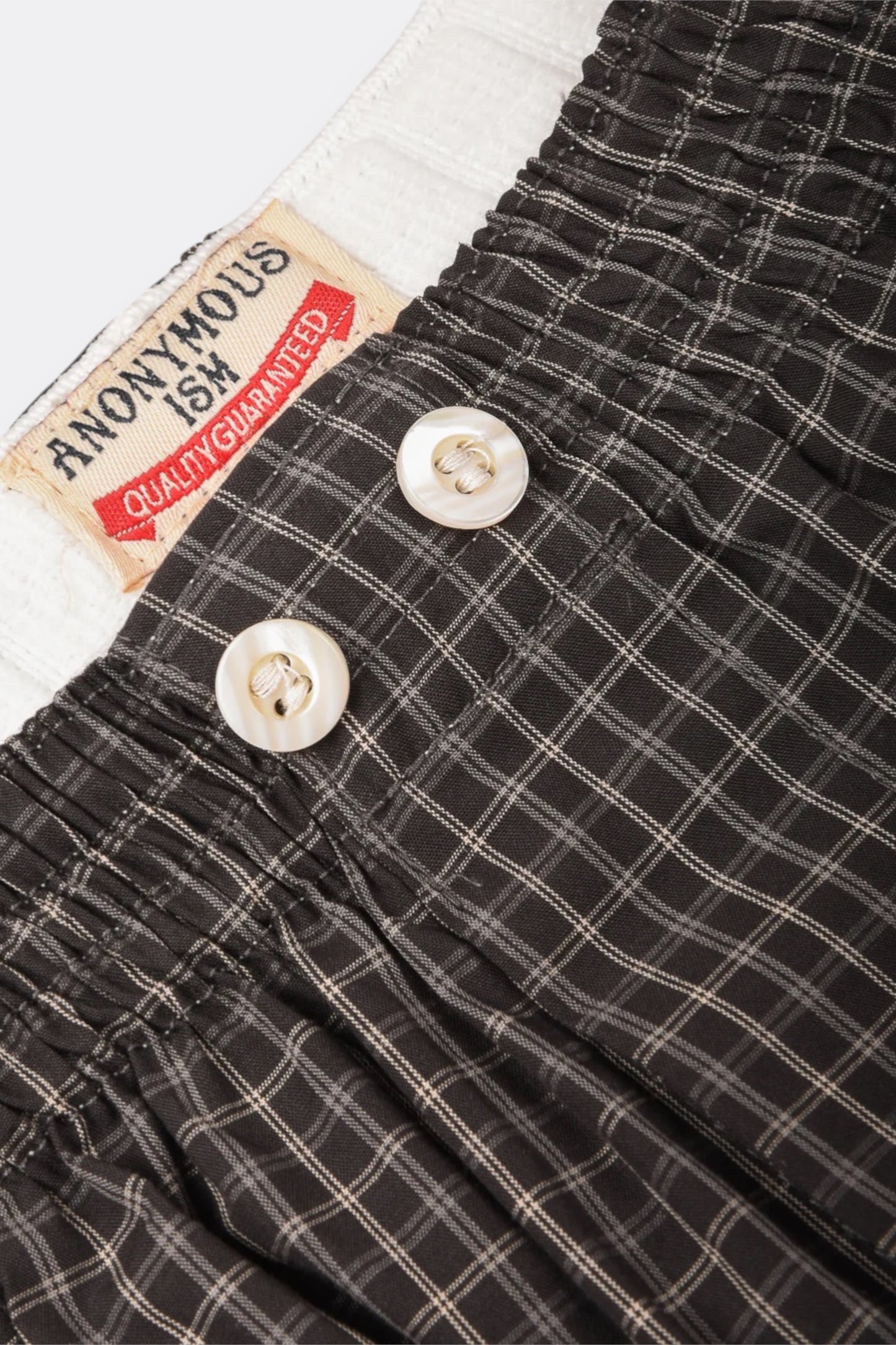 Anonymous Ism - OC Micro Plaid Boxer (Charcoal)