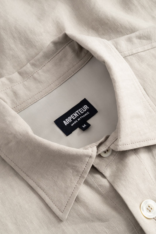 Arpenteur Sigma Greige | Veste Lin Cupro Made in France | Edgar Bdx