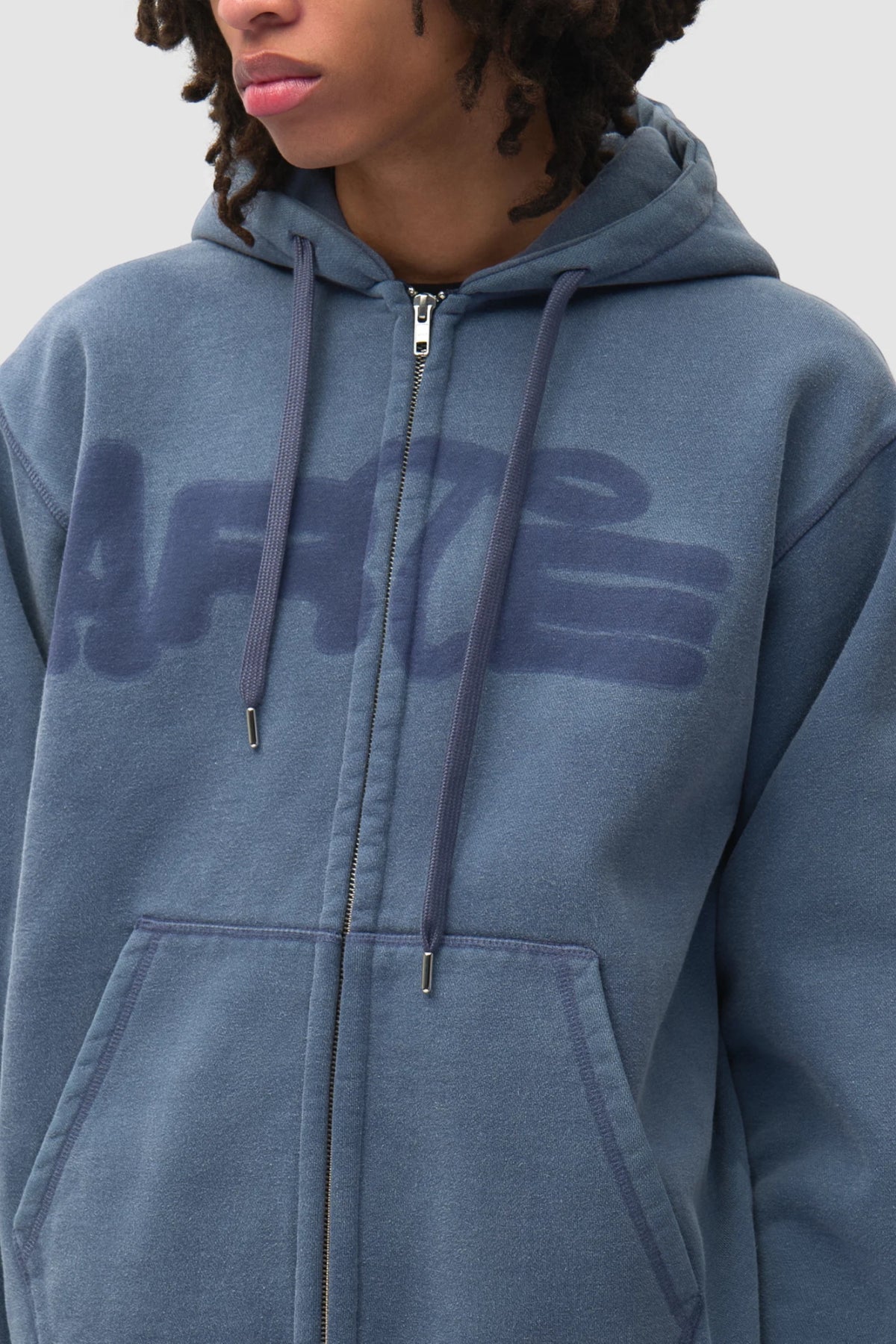 ARTE ANTWERP Stencil Sunfade Zip Hoodie Navy | Edgar Bdx