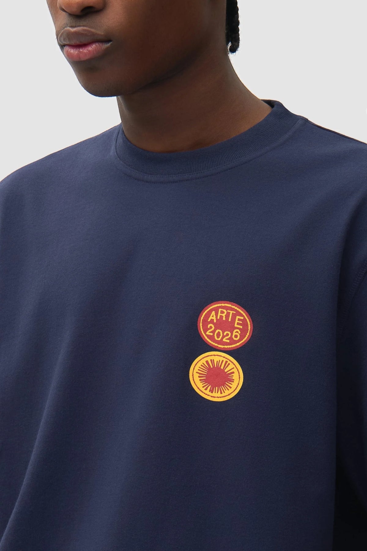 ARTE ANTWERP Sun Stamp T-Shirt Navy | Edgar Bdx