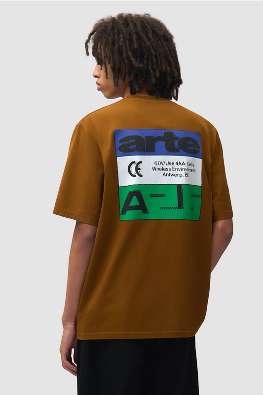 ARTE ANTWERP Tricolor Serial T-Shirt Brown | T-Shirt Coton Premium | Edgar Bdx