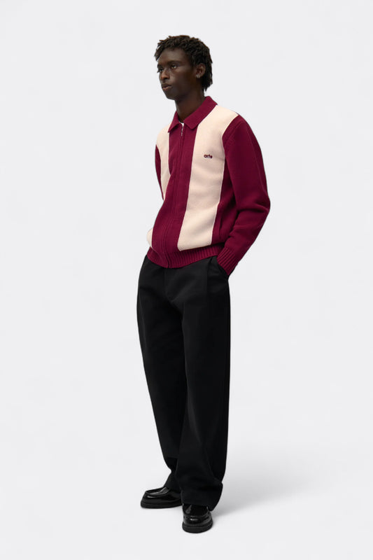 Arte - Arte Cardigan (Bordeaux / White)