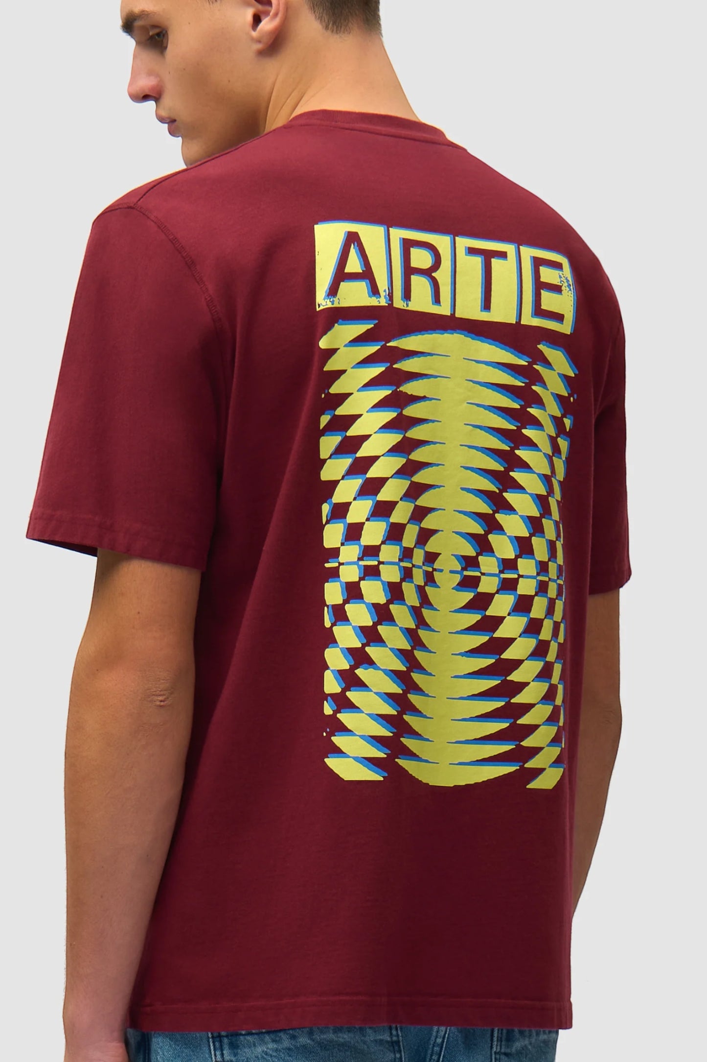 T-Shirt Arte Bordeaux - Abstrait Dos - Coton Premium Portugal