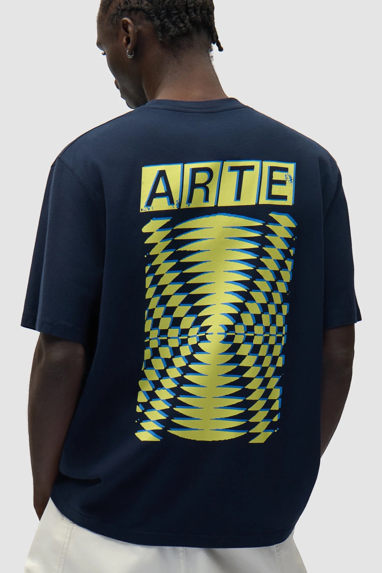 T-Shirt Arte Navy - Abstrait Dos - Coton Premium Portugal