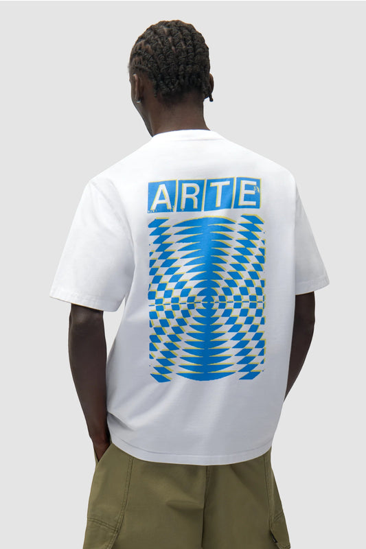 T-Shirt Arte White - Abstrait Dos - Coton Premium Portugal