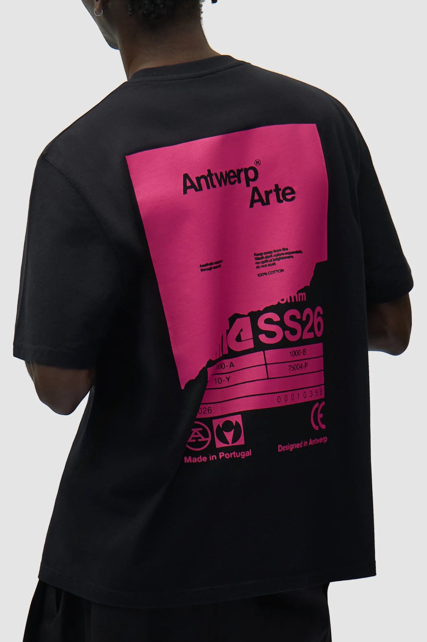 T-Shirt Arte Black - Poster Dos - Coton Premium Portugal