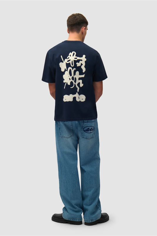 T-Shirt Arte Navy - Blurry Back Print - Coton Premium Portugal