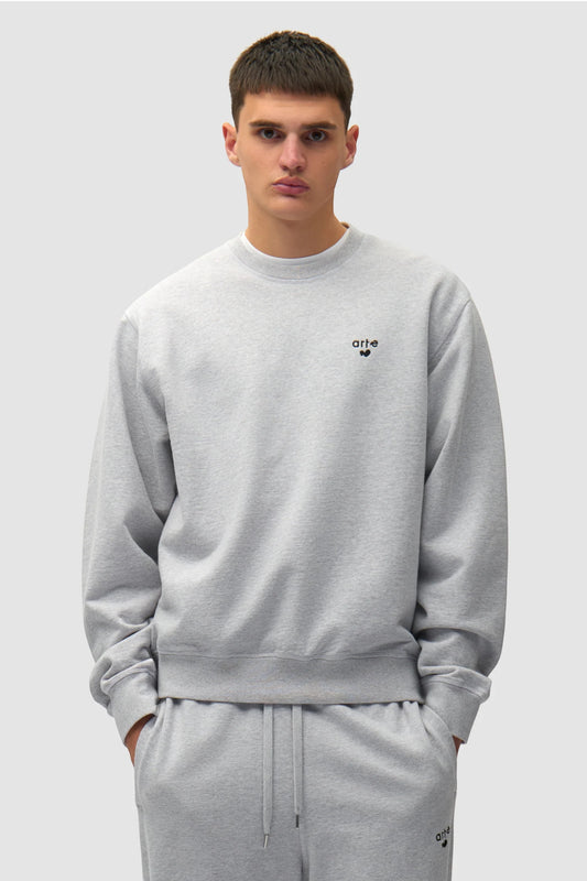 Crewneck Arte Grey - Logo Cœur - Coton Premium Portugal