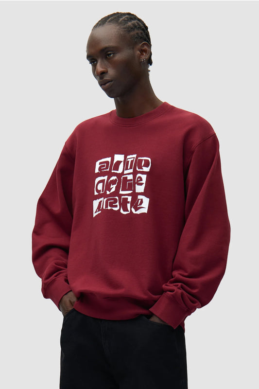 Crewneck Arte Bordeaux - Multi Logo - Coton Premium Portugal