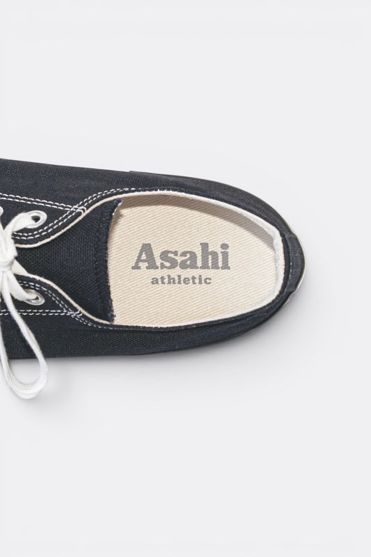 Asahi Shoes Athletic 046 Black | Sneaker Canvas Semelle Vulcanisée Made in Japan | Edgar Bdx