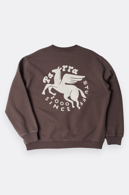 By Parra Gasoline Crew Neck Sweatshirt Brown | Sweat Col Rond Premium | Edgar Bdx