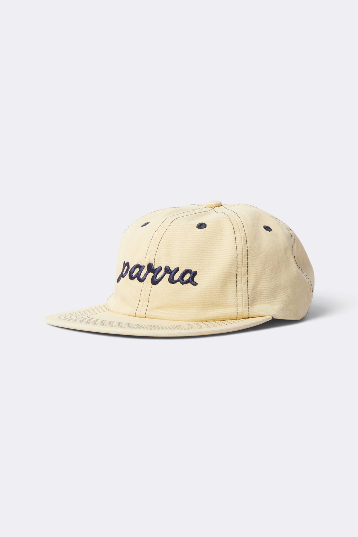 BY PARRA Lowercase Script Logo 6 Panel Hat Natural | Edgar Bdx