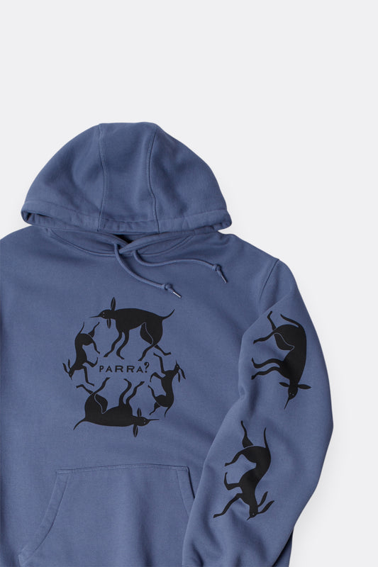 By Parra Non Grand Cafe Hooded Sweatshirt Blue | Sweat Capuche Premium | Edgar Bdx