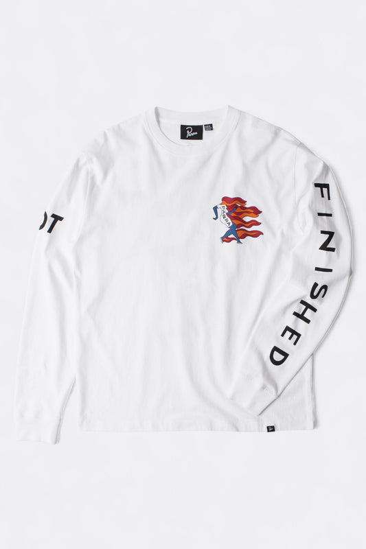 By Parra - Not Finished Long Sleeve T-Shirt (White)