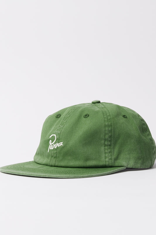 BY PARRA Signature 6 Panels Hat Green | Casquette Twill Coton Californie | Edgar Bdx
