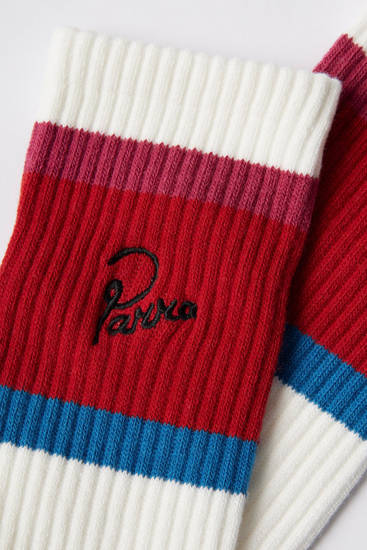 By Parra - Signature Striped Crew Socks (Red)