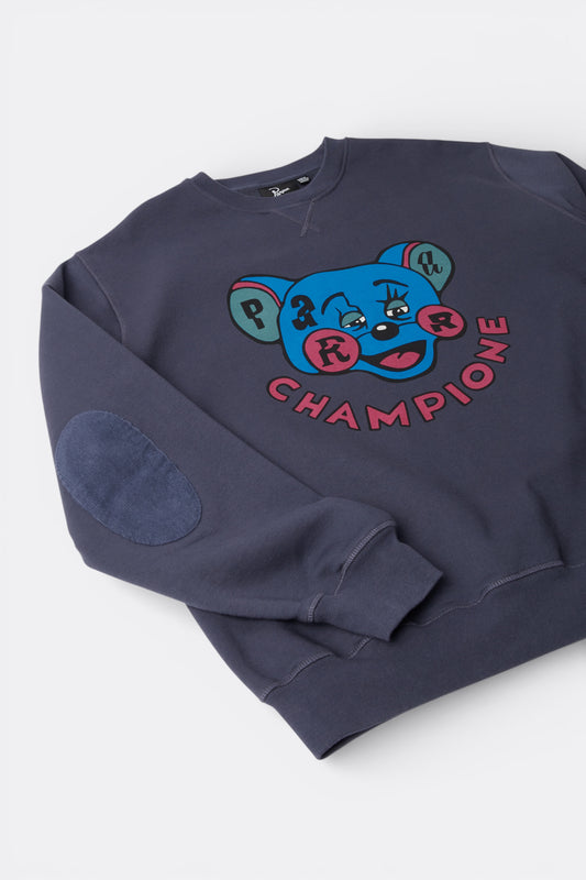 By Parra - Tired Champione Crew Neck Sweatshirt (Navy Blue)