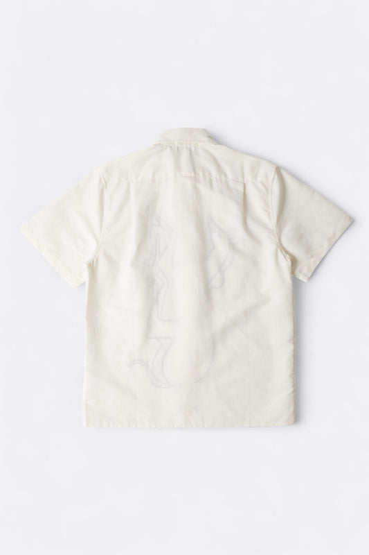 By Parra - Vertical Horse Short Sleeve Shirt (Off White)