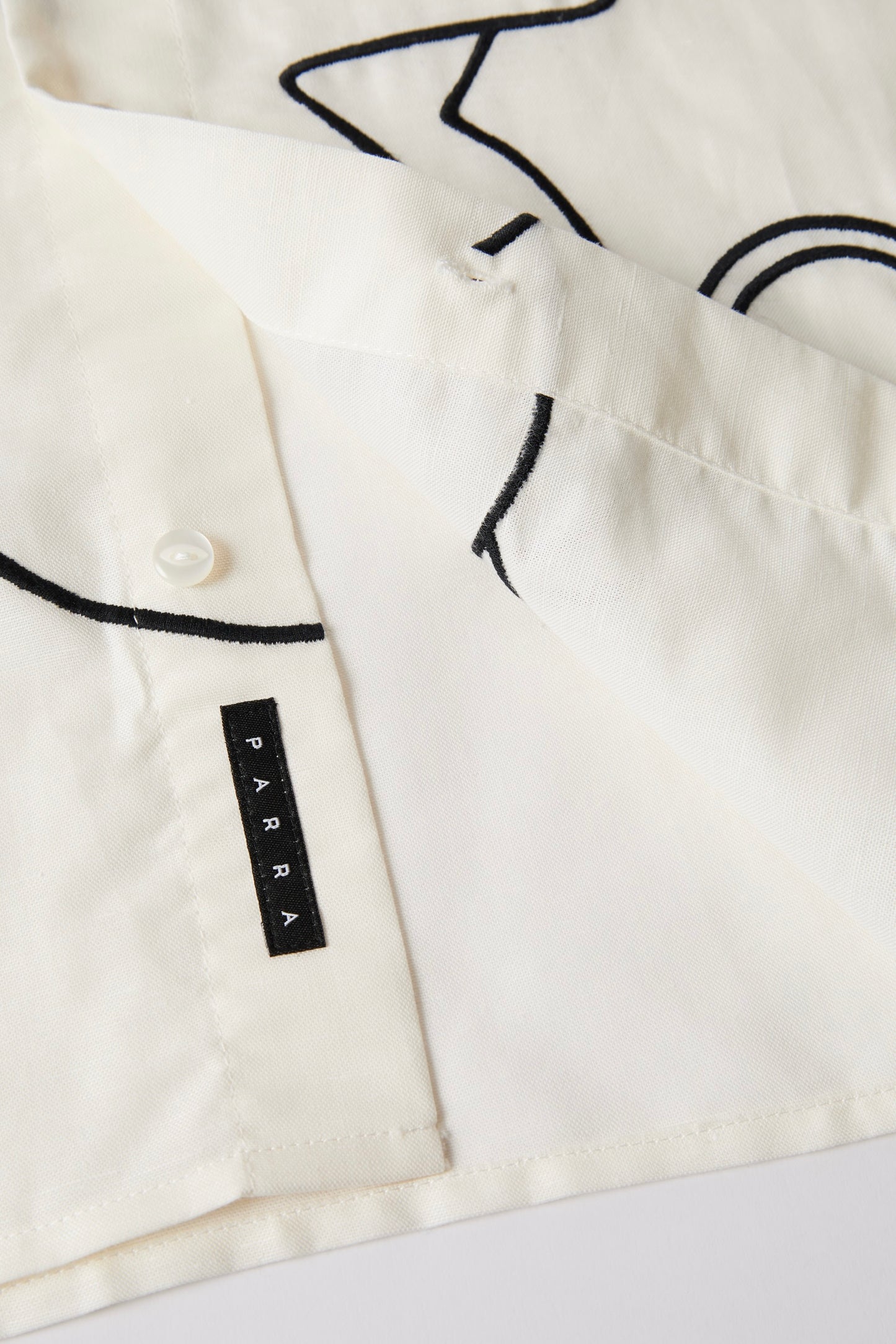 By Parra - Vertical Horse Short Sleeve Shirt (Off White)