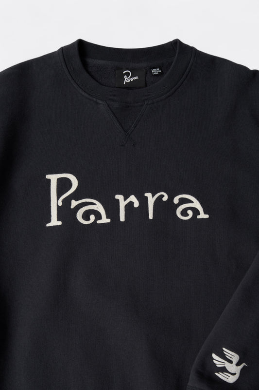 By Parra - Weird Trad Logo Crew Neck Sweatshirt (Dark Navy)