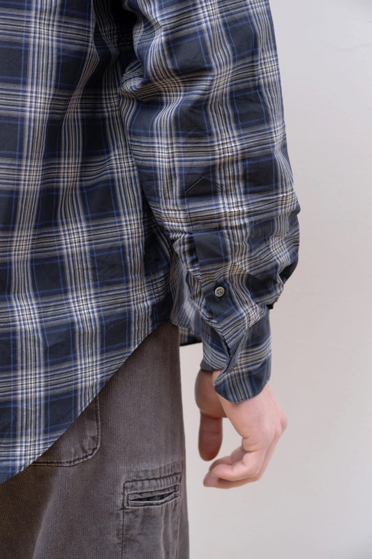 Camisas Manolo - Normal Shirt (Navy Blue / White Checks)