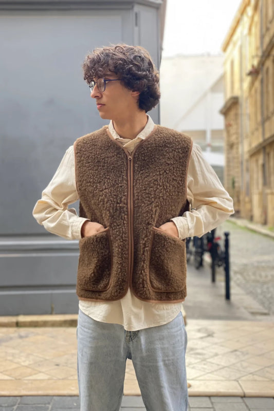 Gilet en Laine Coldbreaker - Pepitco Vest (Bark)