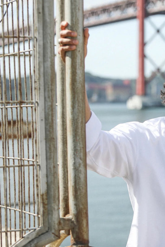 Chemise Drapeau Noir Blanche - Oxford Modern Shirt Coton