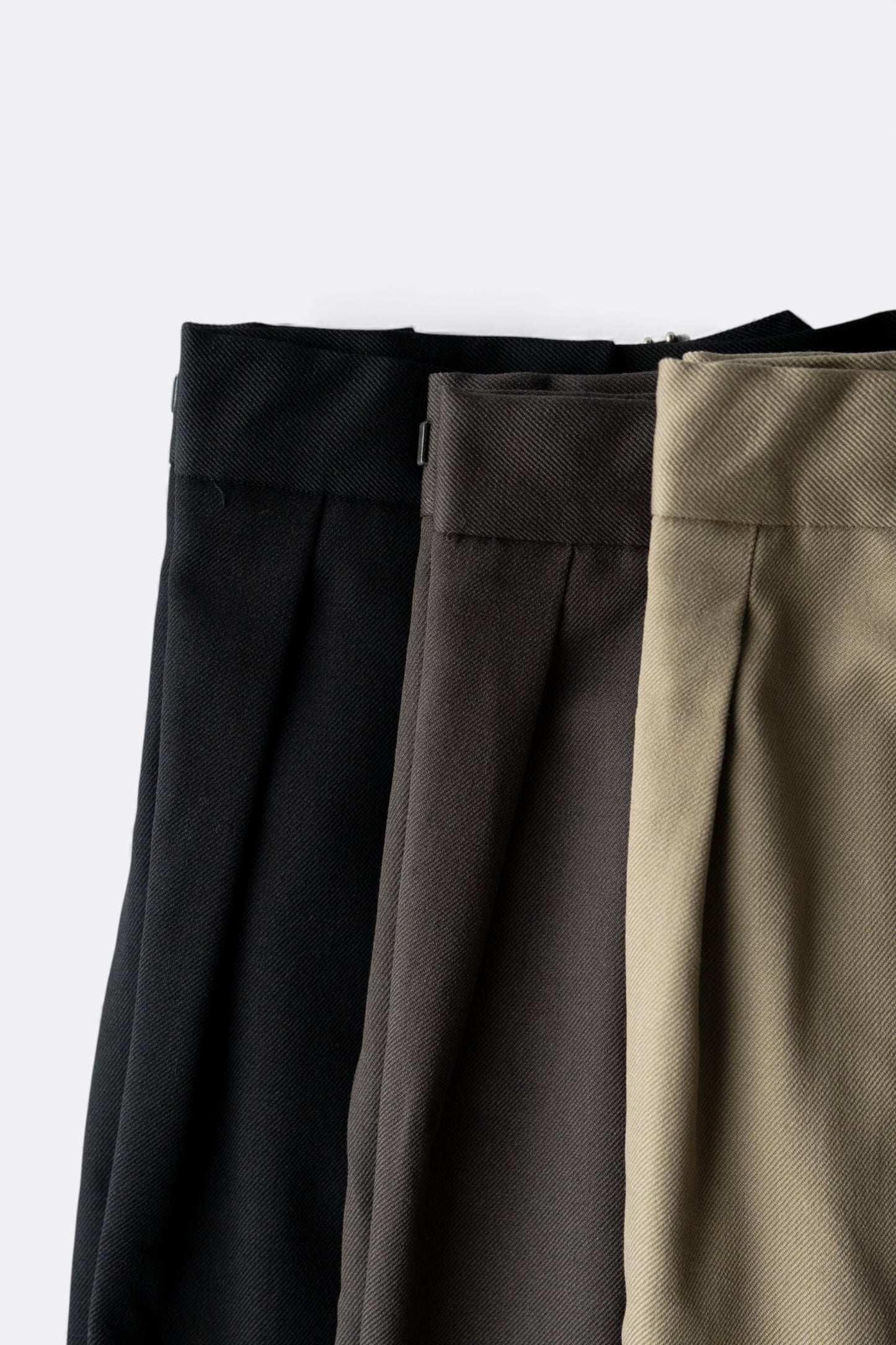 Ends And Means - Wool Easy Trad Trousers (Dark Brown)