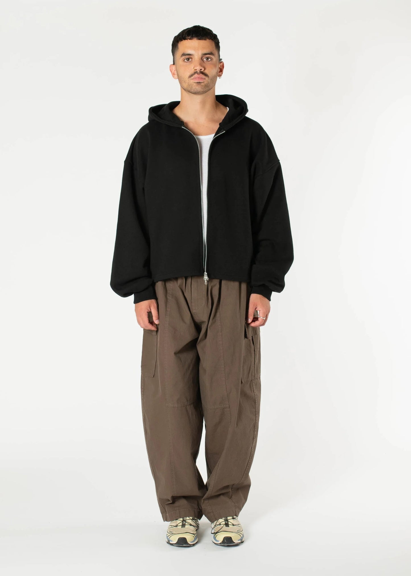 Estudio Niksen - Boxy Zip-up Hoodie (Black)