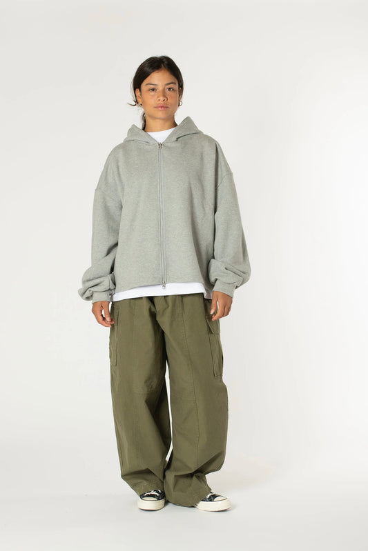 Estudio Niksen - Boxy Zip-up Hoodie (Grey)