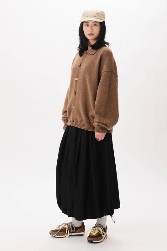 Estudio Niksen Pintuck Ballon Skirt Black | Jupe Ballon Coton Nylon Unisexe Corée | Edgar Bdx