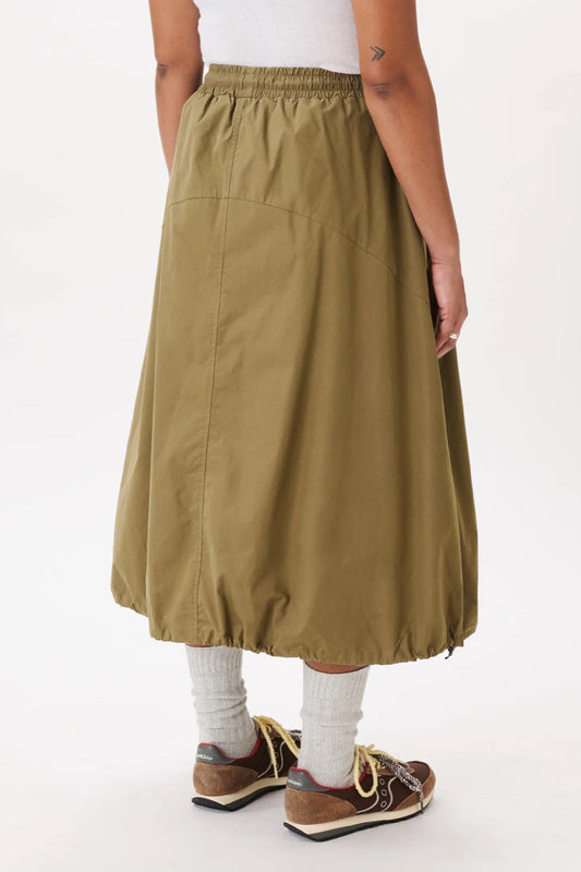 Estudio Niksen Pintuck Ballon Skirt Khaki | Jupe Ballon Coton Nylon Unisexe Corée | Edgar Bdx