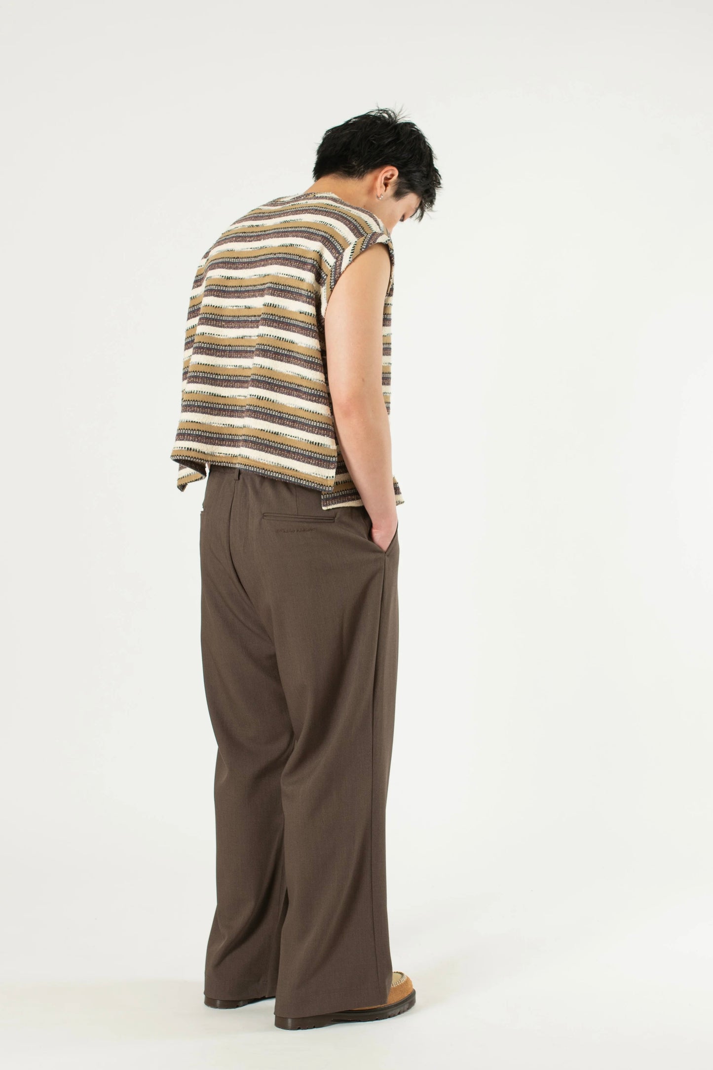 Estudio Niksen - Pintuck Maxi Trousers (Brown)