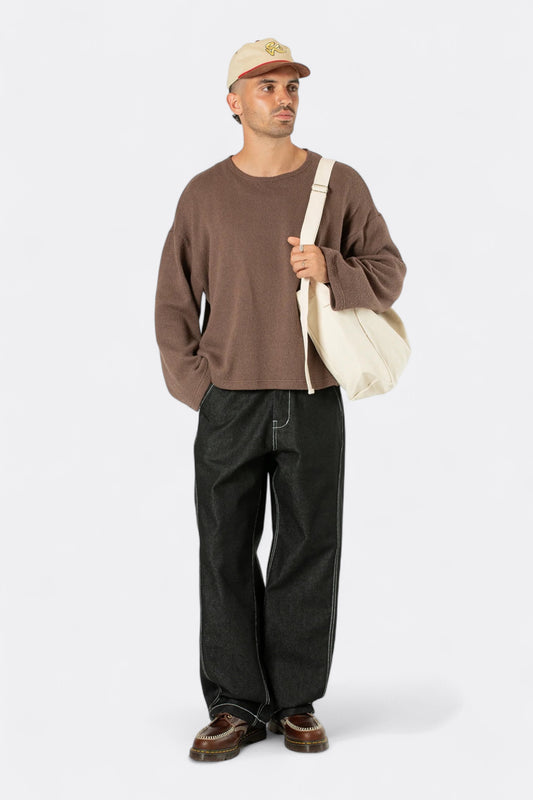 Estudio Niksen - Raw Denim In-Stitch Jeans (Black)