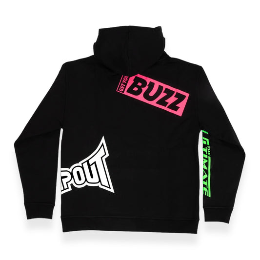 Good Morning Tapes - Trip Out Fleece Pullover Hood (Acid Black)