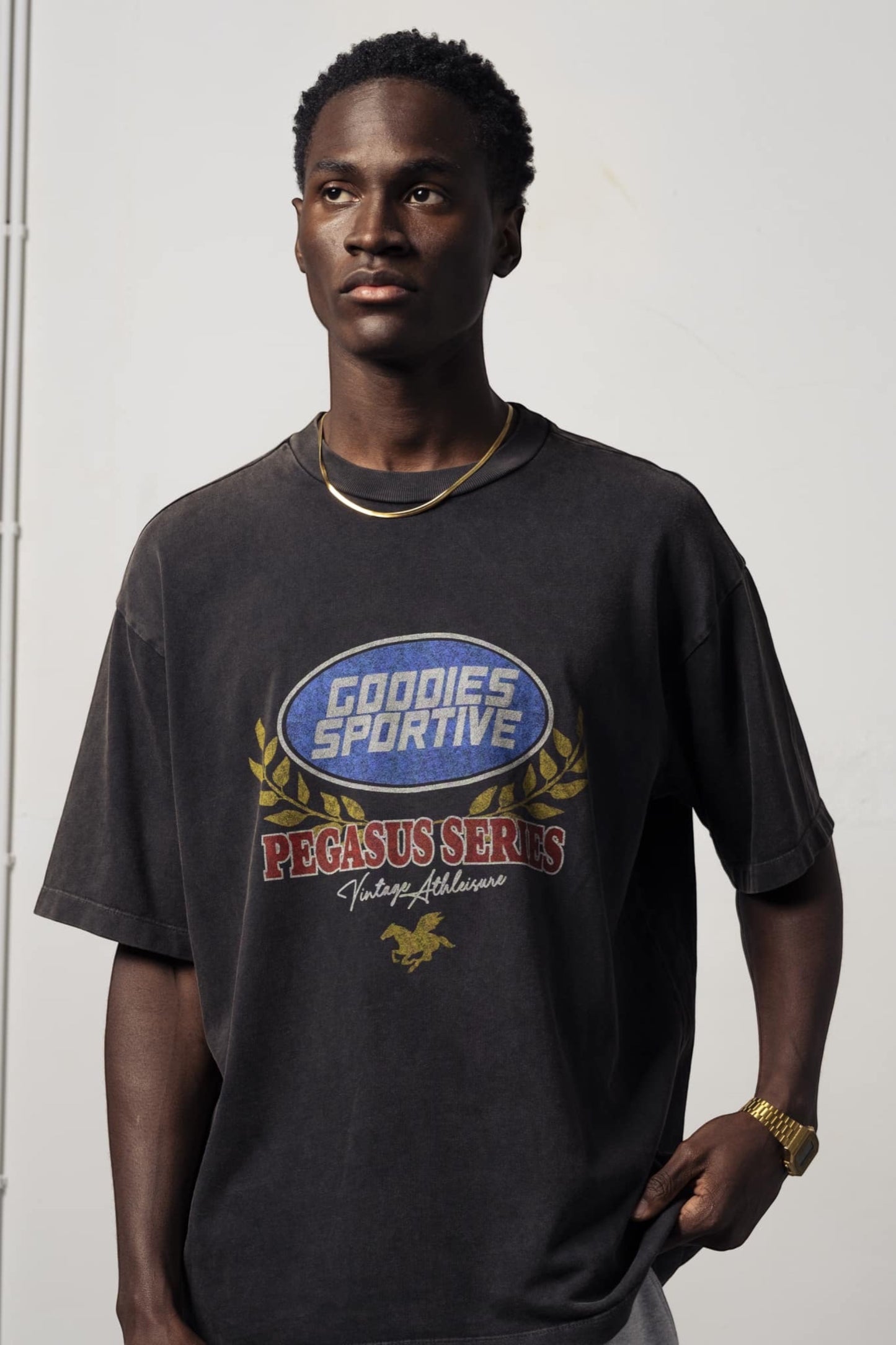 T-Shirt Black Fadeout Caesar Premium - Streetwear Goodies Sportive | Edgar Bdx