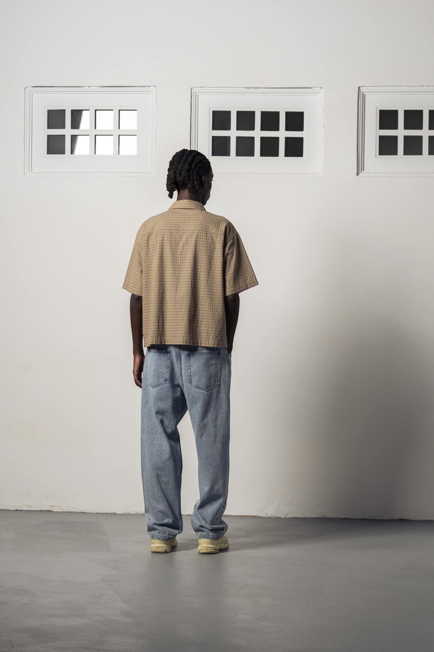 Goodies Sportive Moss Boxy Shirt Caramel | Chemise Coton Jacquard