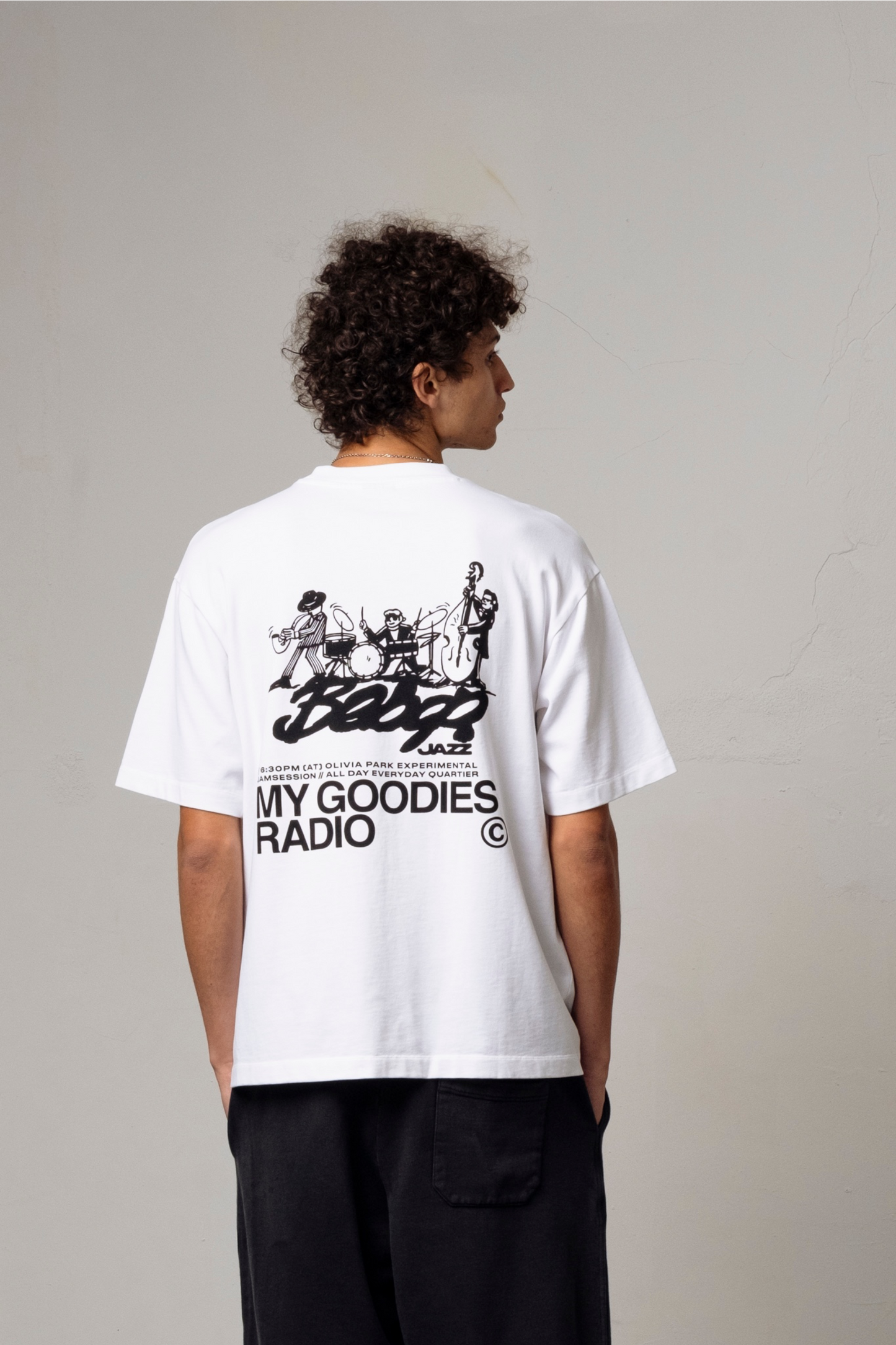 GOODIES SPORTIVE My Goodies Radio Tee White | T-Shirt Coton 290g Motif | Edgar Bdx