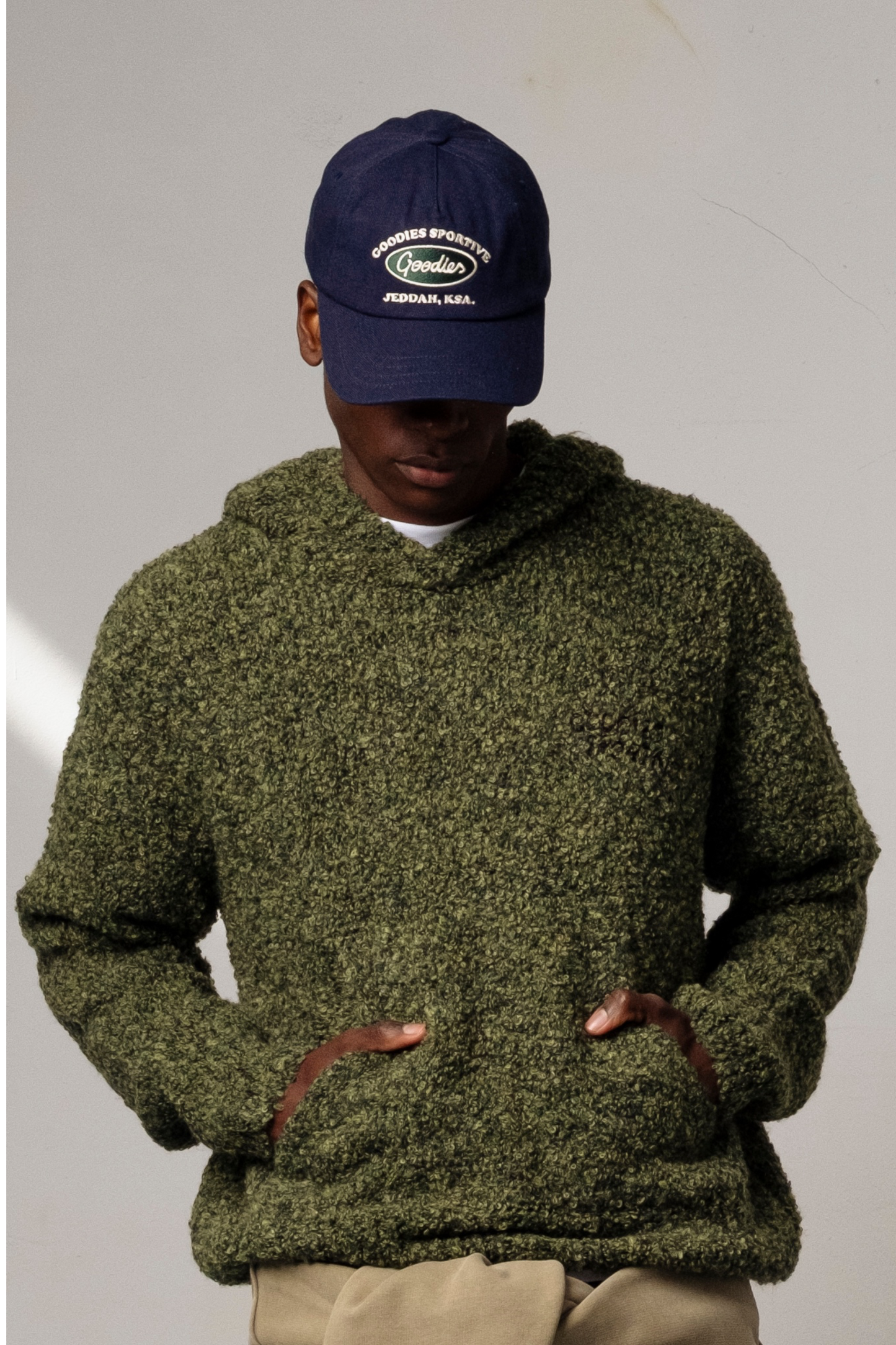 GOODIES SPORTIVE Navy And Green Cap Navy Green | Casquette Snapback Coton | Edgar Bdx