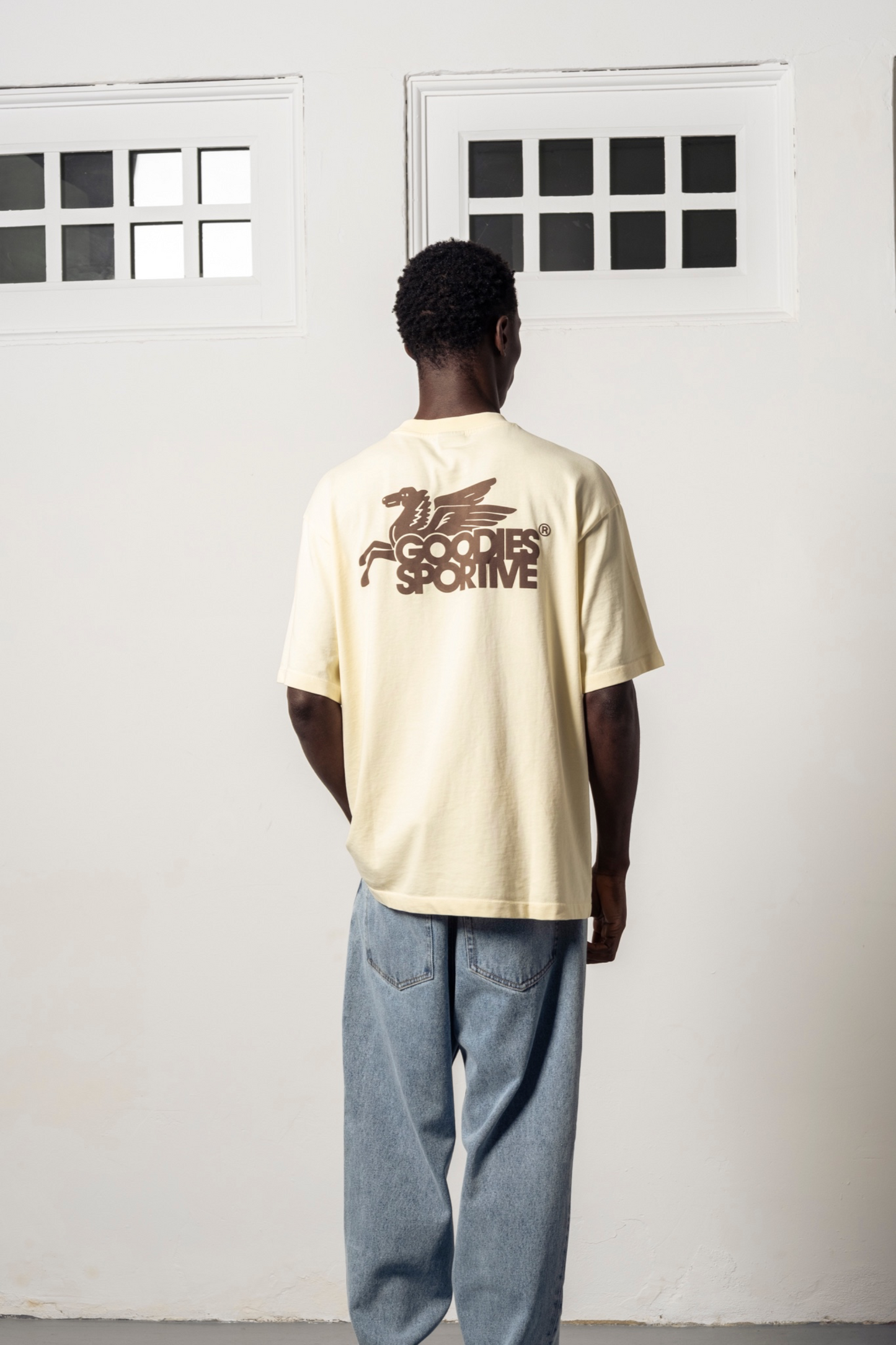 GOODIES SPORTIVE New Pegasus Tee Butter | T-Shirt Coton 290g Motif | Edgar Bdx
