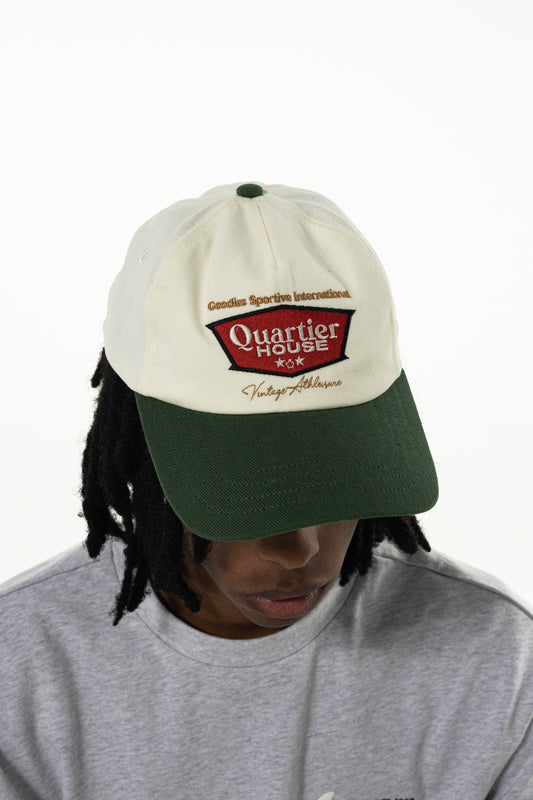 Goodies Sportive - Quartier Parisien Caps (Ecru / Green)