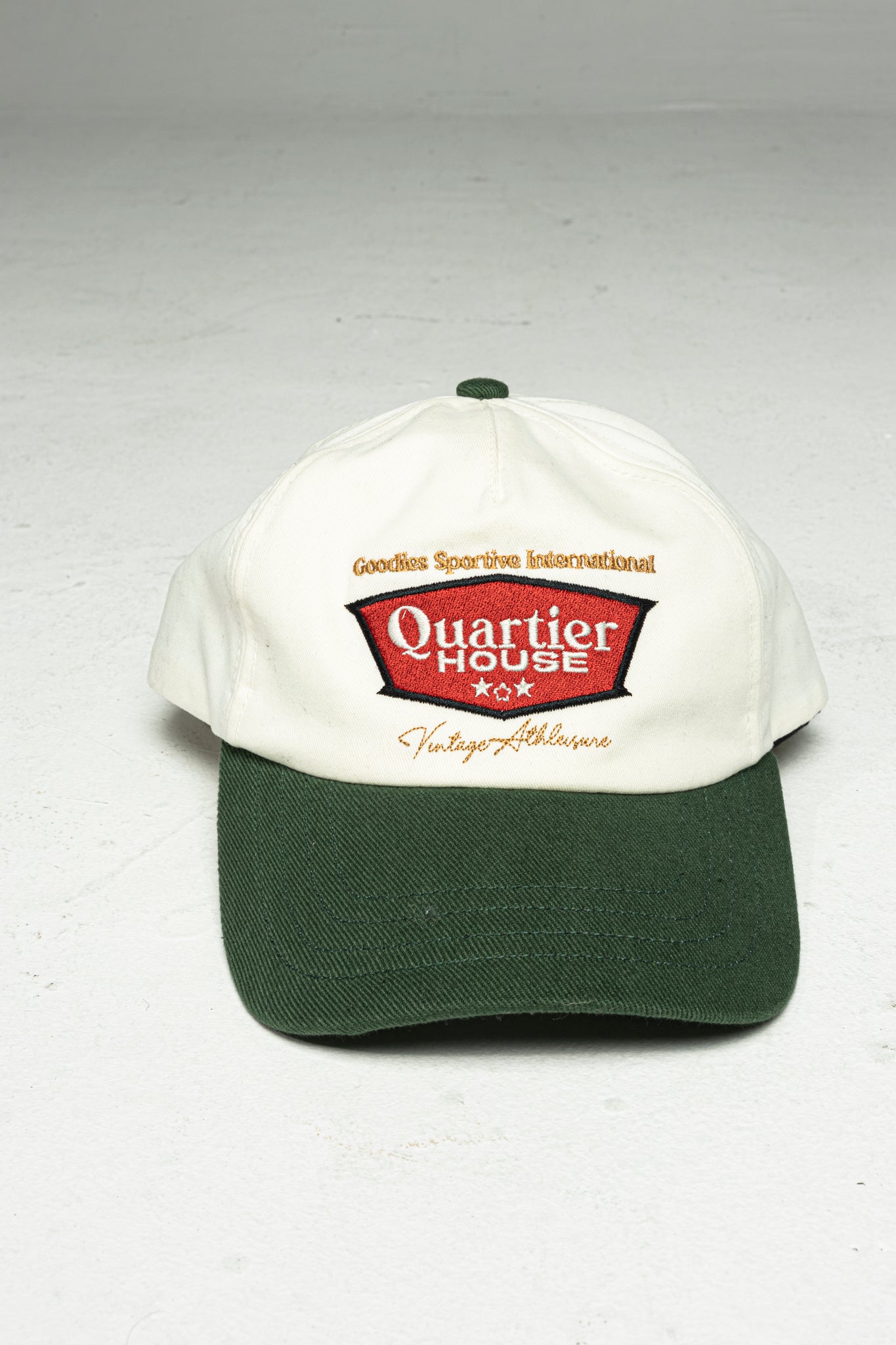 Goodies Sportive - Quartier Parisien Caps (Ecru / Green)