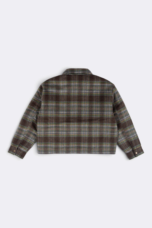 GOODIES SPORTIVE Retro Field Check Overshirt Green/Black | Edgar Bdx