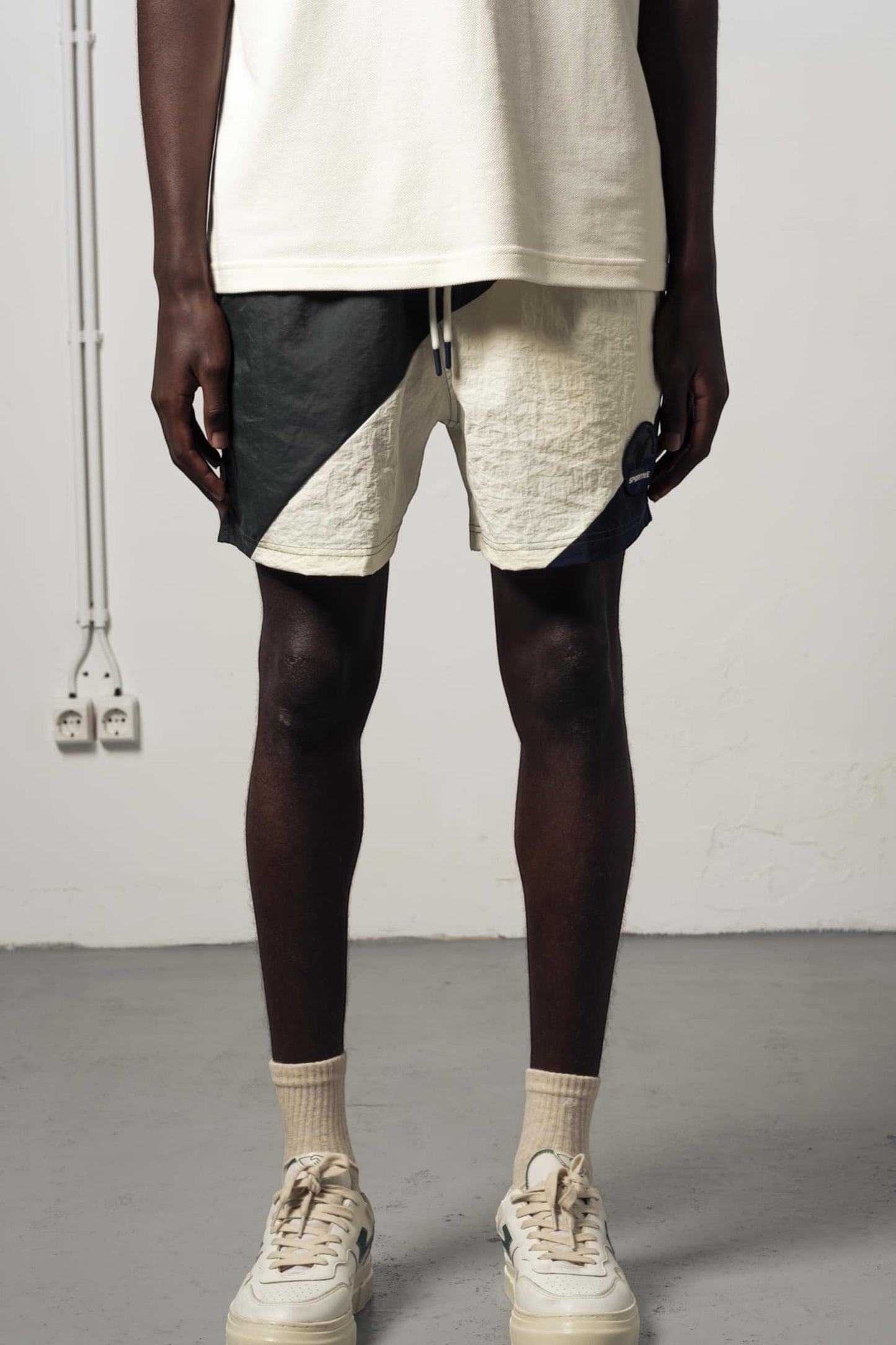 Goodies Sportive Boat Master Swimshort Green Ecru | Short de Bain Nylon Portugal